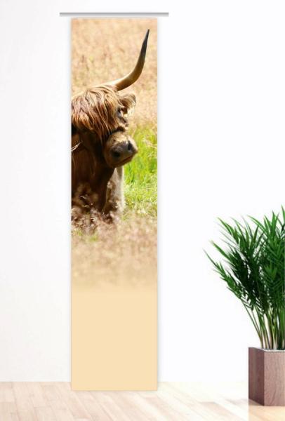 Flächenvorhang Scottish highland cattle  Schiebevorhang, Schiebegardine, modern, 60 cm breit, 2,65 m hoch,